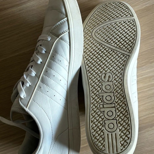 Adidas white sneakers used, size 44