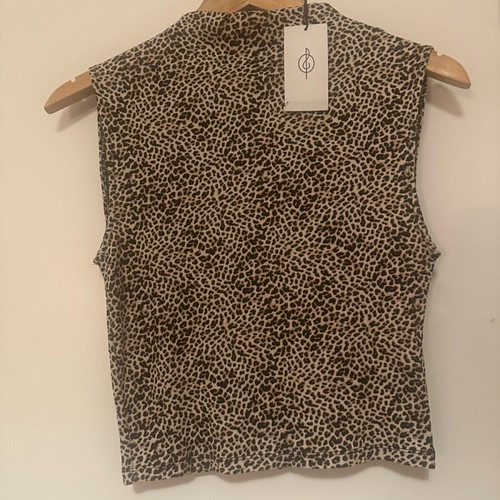 Leopard elastic top XL new Stradivarius black beige