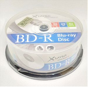 XLAYER BLU-RAY BD-R 4X 25GB CAKEBOX 25PCS
