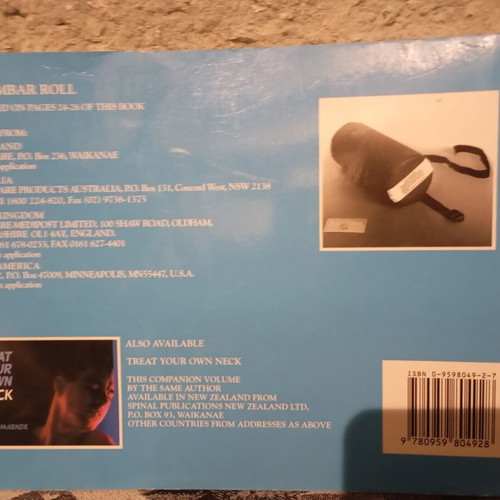 McKenzie Treat Your Own Back and Treat Your Own Neck books like new, English