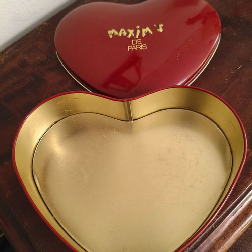 Maxim's and Niederegger used metal heart-shaped tins