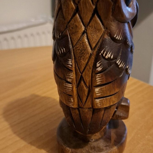 Wooden carved owl new decorative for indoor use
