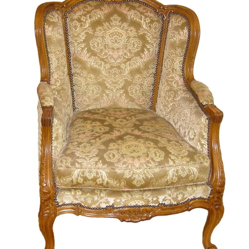 Classic Louis XV living room set, handmade, like new, walnut wood, 6 pieces