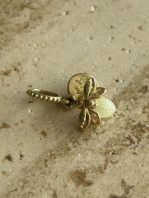 Pandora Firefly Charm 14K Gold Plated, like new