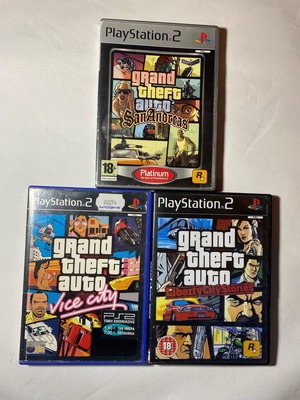 GTA PS2 used pack of 3 games
