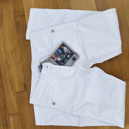 Mandarino white summer pants for girl 8 years new