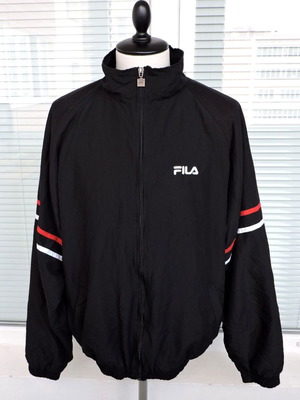 Fila Mens Black Casual Tracksuit Top Jacket Size XL like new