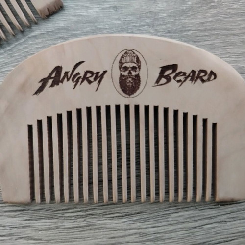 Angry Beard Wooden Beard Comb with Engraving