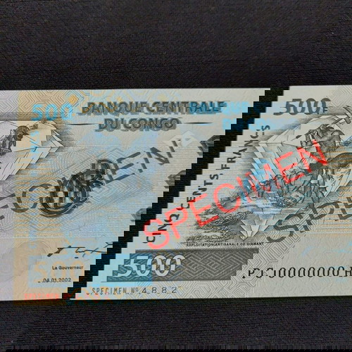 SPECIMEN. CONGO 500 FRANCS.