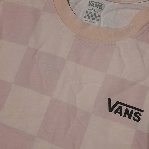 Vans crop top size S like new, white rose