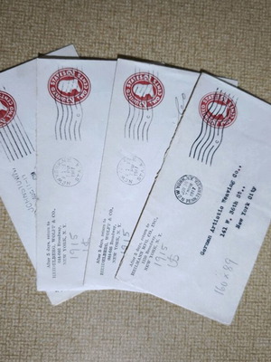 American postal envelopes 1915-1917 like new collectible