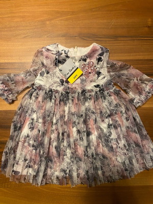 Pierre Cardin baby dress new, size 12 months with flowers and lace