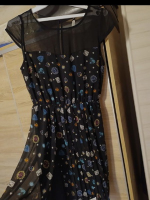 Mini dress Stradivarius used, black, size S