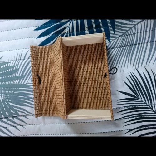 Bamboo storage boxes like new, set of 3 pieces