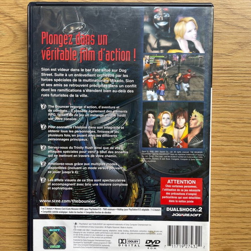 PS2 The Bouncer used with manual for PlayStation 2