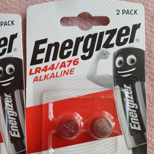 Energizer LR44/A76 small alkaline batteries, sealed