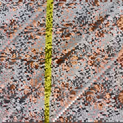 Голяма салфетка на 1 кука използвана, цвят екрю, 74x36 см