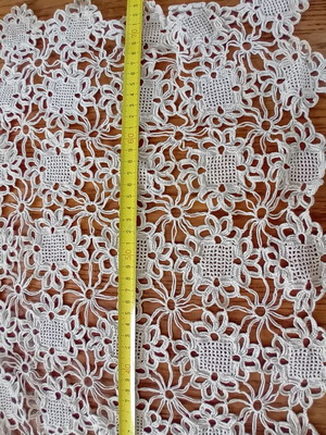 Голяма салфетка на 1 кука използвана, цвят екрю, 74x36 см