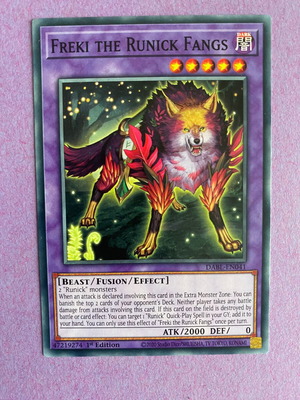 Yu-Gi-Oh! Card Freki the Runick Fangs like new