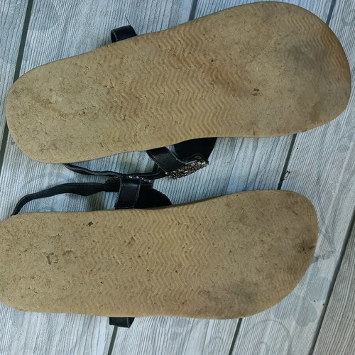 Buffalo leather slippers used, size 39, black and brown