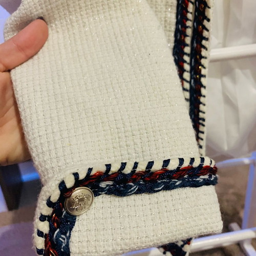Chanel women's knitted jacket like new, white, size L