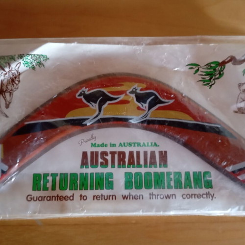 Australian Wooden Boomerangs New, Pack of Two