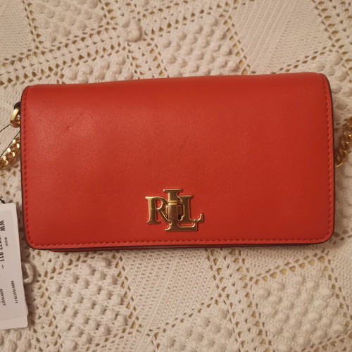 Ralph Lauren crossbody bag, orange leather, new with tag