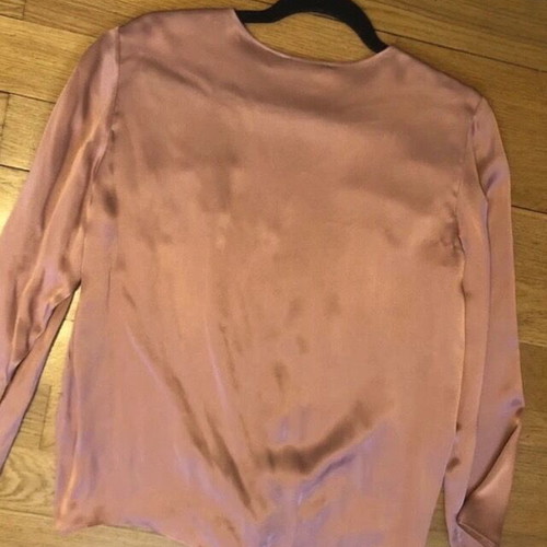 Massimo Dutti women's long-sleeve tunic satin pink coral size M like new