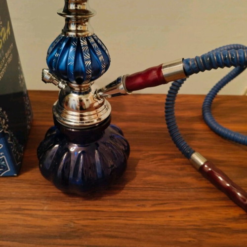 Shisha hookah small 25cm blue (brand new)