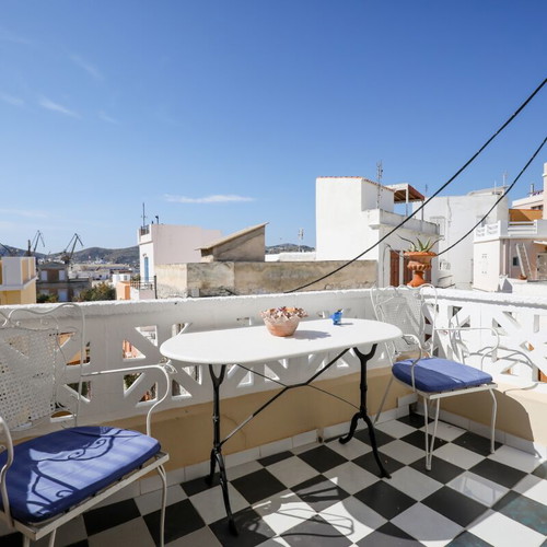 Neoclassical house in Ermoupoli Syros with view and verandas