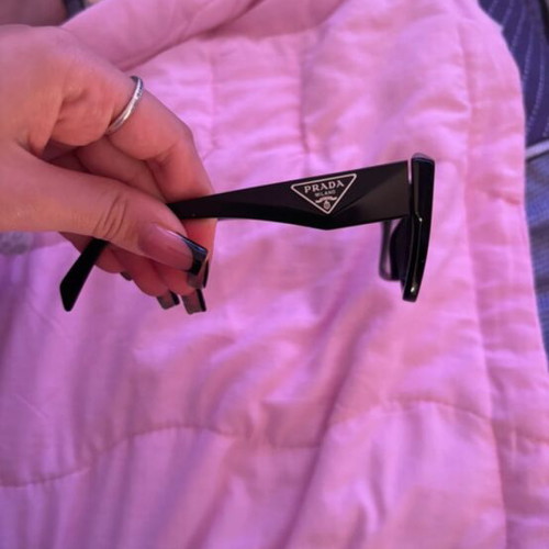Prada eyeglasses black used with replaceable lenses