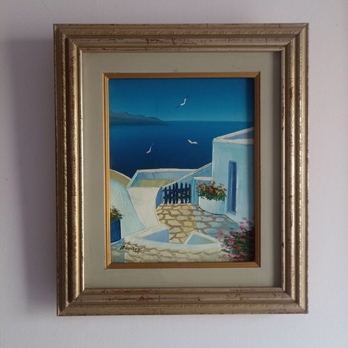 Oil painting on canvas 30x36 cm like new