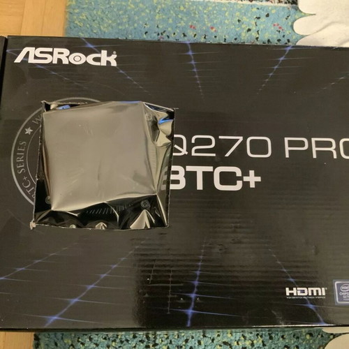 AsRock Q270 Pro BTC+ motherboard like new with digital Win10Pro license