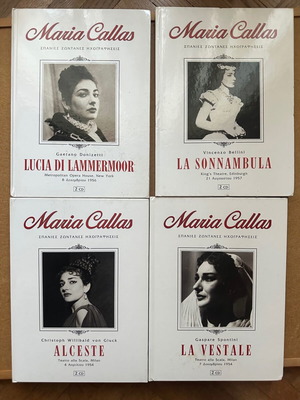 Maria Callas 4 opera books with 2cd each like new, rare live recordings
