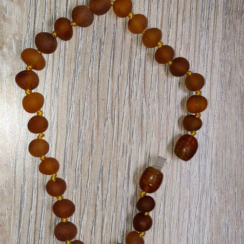 Authentic Baltic Amber Bracelet 20cm like new, brown