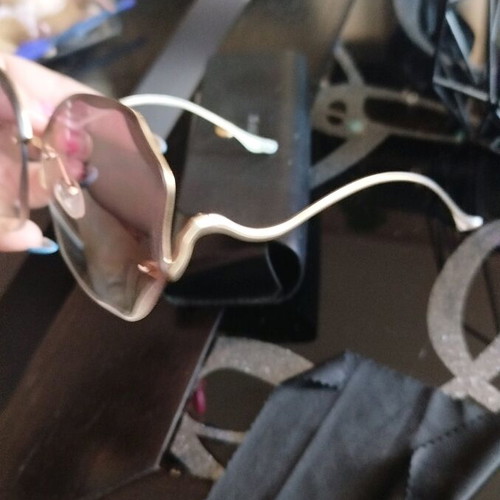 Shein asymmetrical sunglasses like new, beige