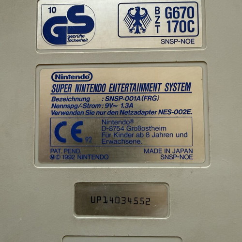 Super Nintendo console