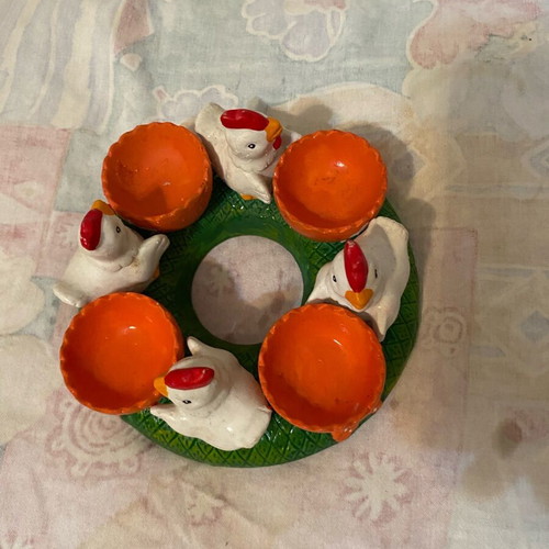 Ceramic Easter egg holder new with four slots