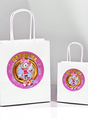 White Amy Rose Gift Bag 10 pcs new
