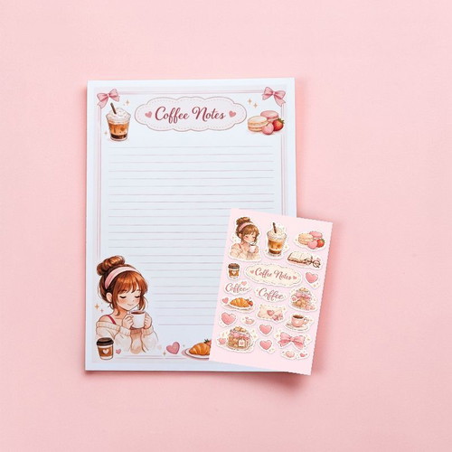 A5 Notebook with 50 Sheets and Stickers new