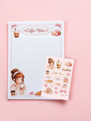 A5 Notebook with 50 Sheets and Stickers new