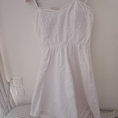 Paranoia women's dress used, white, lace with straps