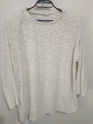 Set of 9 white women's blouses like new, cotton, with shoulder pads