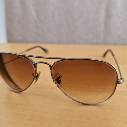 Rayban sunglasses used with metal frame and brown myopic lenses