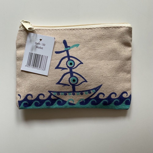 Summer wallet new, linen 16x12cm