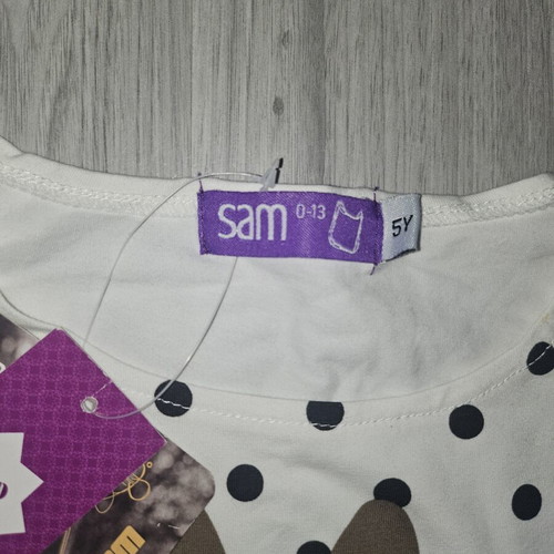 Sam 0-13 Girls' T-shirt new, size 5 years, black and white