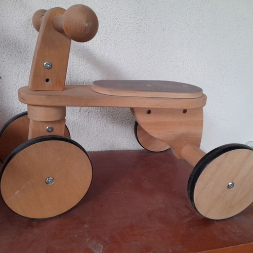 Ξύλινο ποδήλατο First Woody Bike της HOPPL σαν καινούργιο