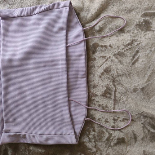 Ribbed lilac crop top used, size M
