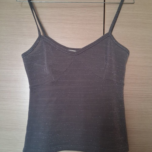 Glittery summer top grey with silver, like new