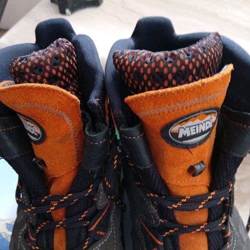 Meindl Air Revolution Ultra GTX hiking boots, size 45, grey and orange